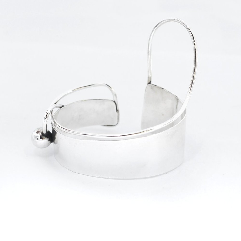 REBAJES 925 Silver Authentic Vintage Sterling Silver Cuff Bracelet